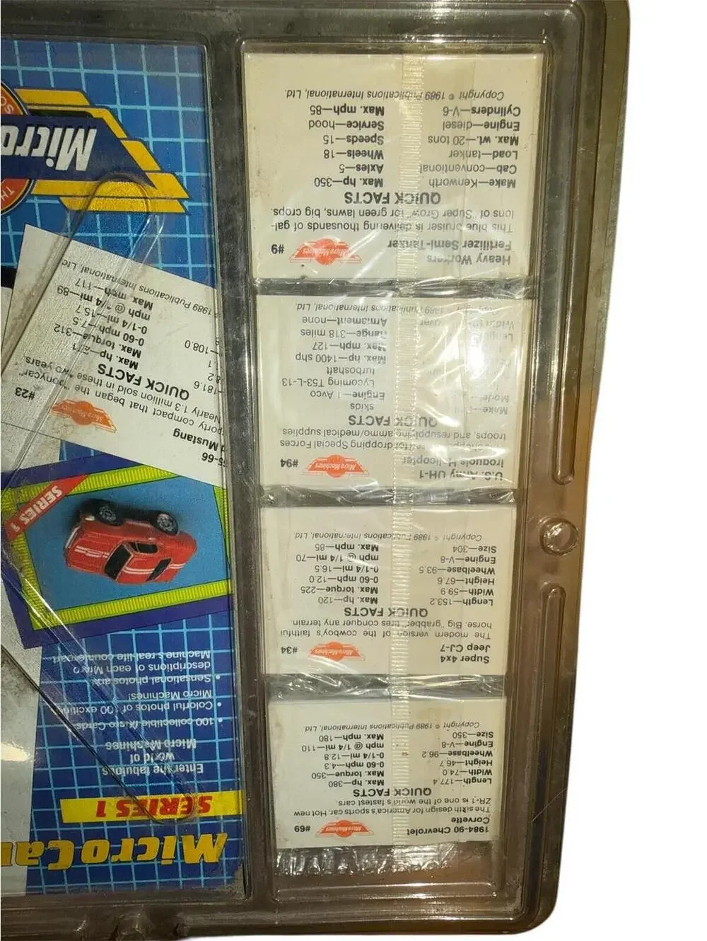 Micro Machines MicroCards Kit Series 1 1989 Sealed New 100 Collectible Original
